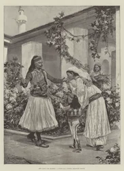 Ihr Herr und Meister, eine Szene in einem nordalbanischen Haus